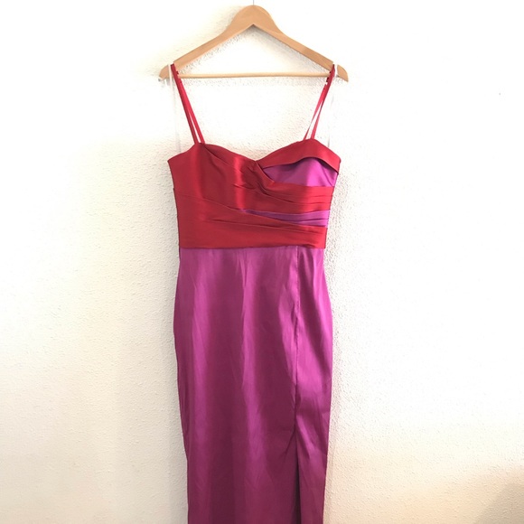 *SOLD* Marchesa Notte Colorblock Column Gown - Picture 7 of 14